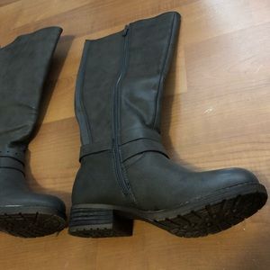 Gray Taupe knee high boots